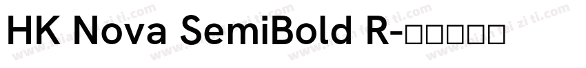 HK Nova SemiBold R字体转换